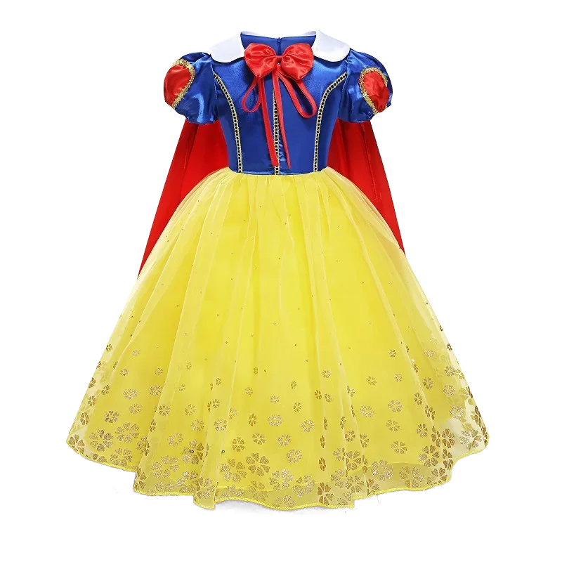 Girls Belle Princess Dress Beauty and The Beast Prom Long Gown Halloween Cosplay Costume Luxury Birthday Party Clothes Vestidos