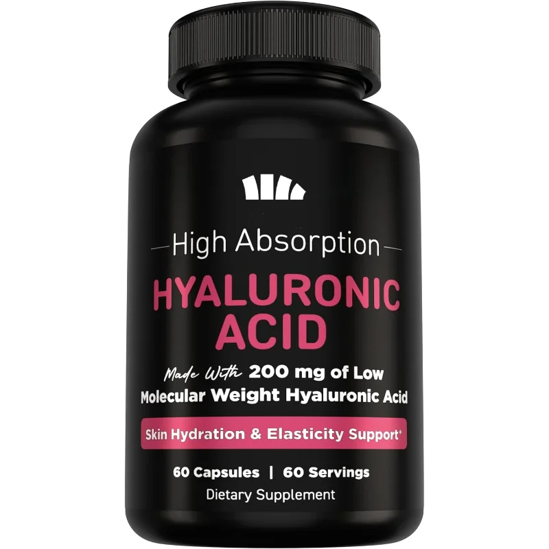 Hyaluronic Acid, Biological Cell Collagen, and MSM Capsules - Skin Moisturizing, Joint Lubrication Support