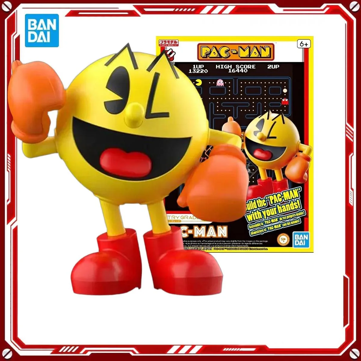 

Genuine Bandai Original Figure Model Kits ENTRY GRADE EG PAC MAN Anime Figures Action Model Toys Gift for Boy girl
