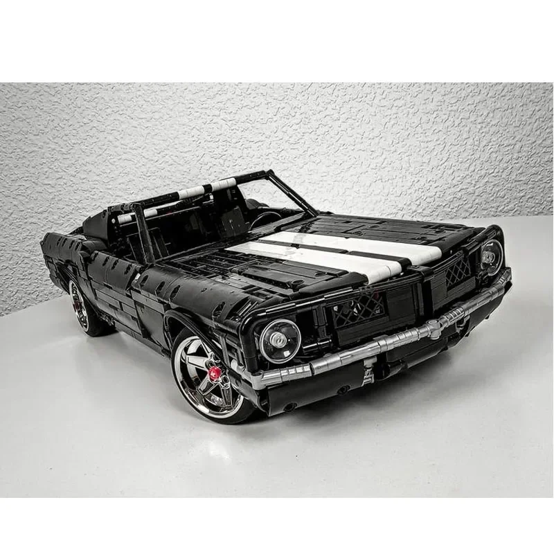 MOC-137695 Black Supercar Fastback 1:10 Assembly Building Block Model • 1831 Parts Car Parts Adult Kids Birthday Toy Gift