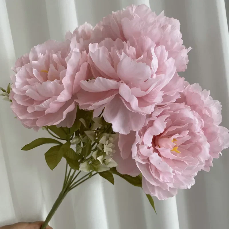 Simulation Seven Peony Silk Flowers Bouquet Home Living Room Table Decoration Wedding Decoration Artificial Flowers Fake Flower