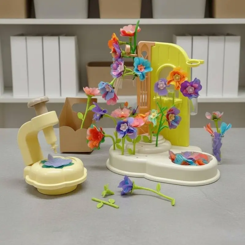 diy-flower-press-playset-hands-on-activity-diy-flower-floral-arrangement-craft-kit-kids'-floral-arrangement-set-creative-fun