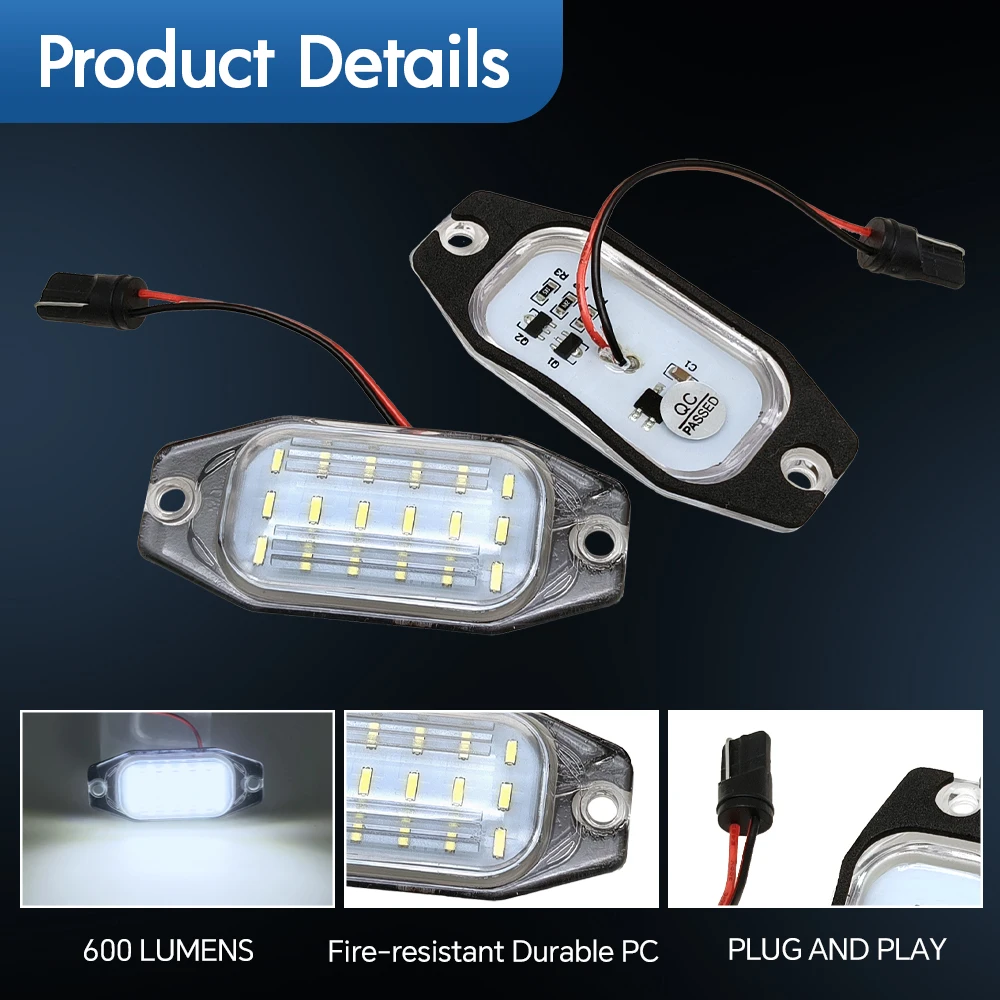 Car Led License Plate Lights 12V Number Lamp For Toyota Prado 2010-2016 FJ Cruiser XJ10 GSJ15 2007-2014 Lexus LX450