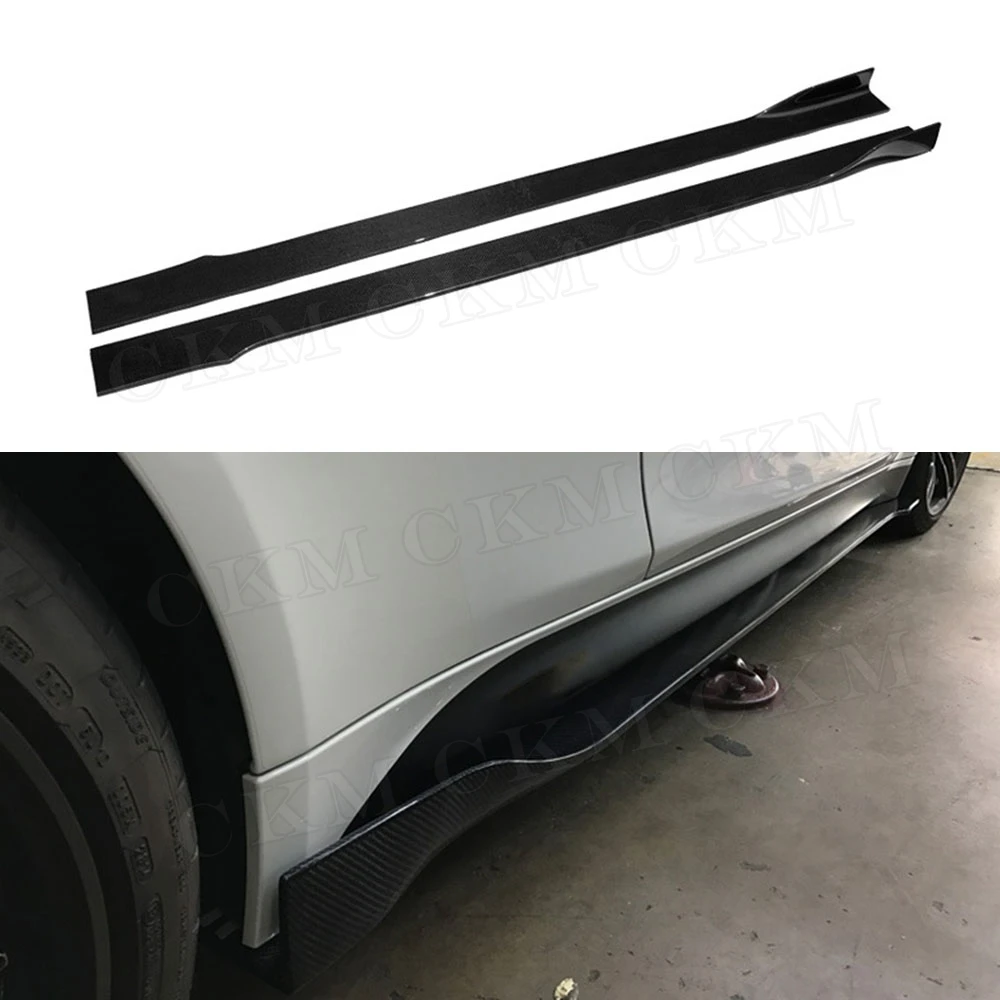 

CKMUUER Carbon Fiber Door Protector Chin Kit Guard Side Skirts Aprons For BMW M2 M3 M4 X5 X6 All Cars Accessories Body Kits