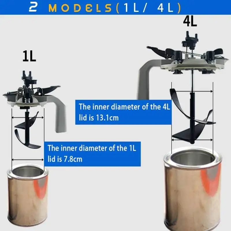 4L/1L Mixing Mate Paint Can Lid Mixer with Mess-Free Handle for Gasoline, Paint, Coating Mixing Stirrer Painting Supplies