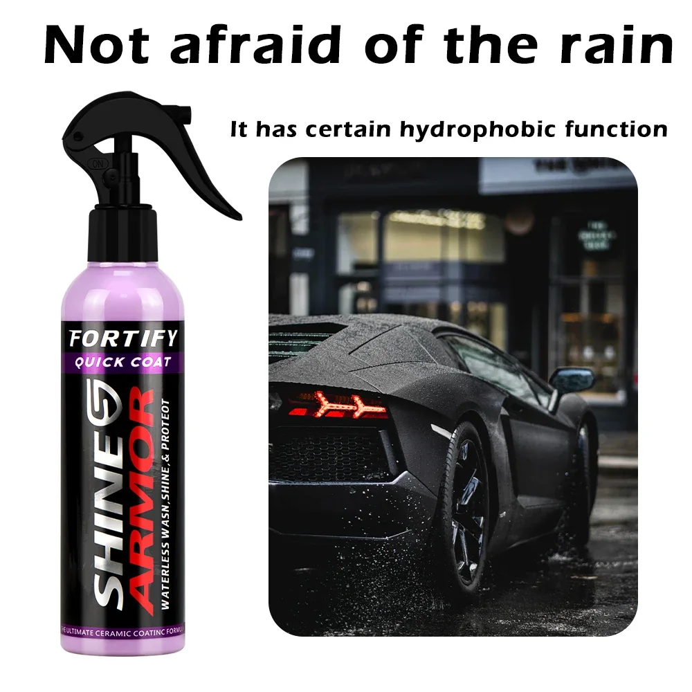 SHINE ARMOR Fortify Quick Coat Ceramic Coating Car Wax Polish Spray Waterless Car Wash&Wax Hydrophobic Top Coat Polish images - 6