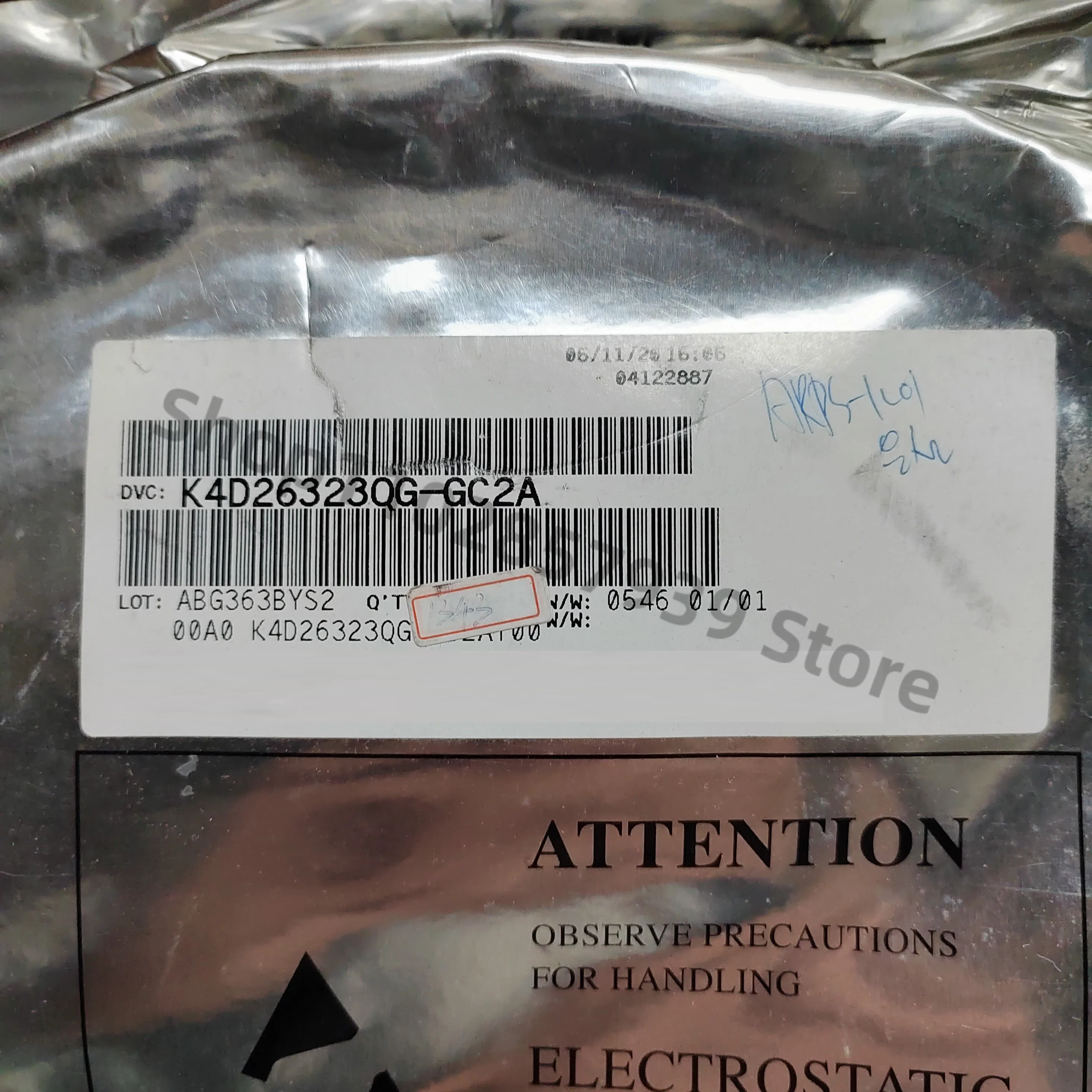 

K4D26323QG-GC2A BGA 2PCS/LOT Original and authentic, free shipping