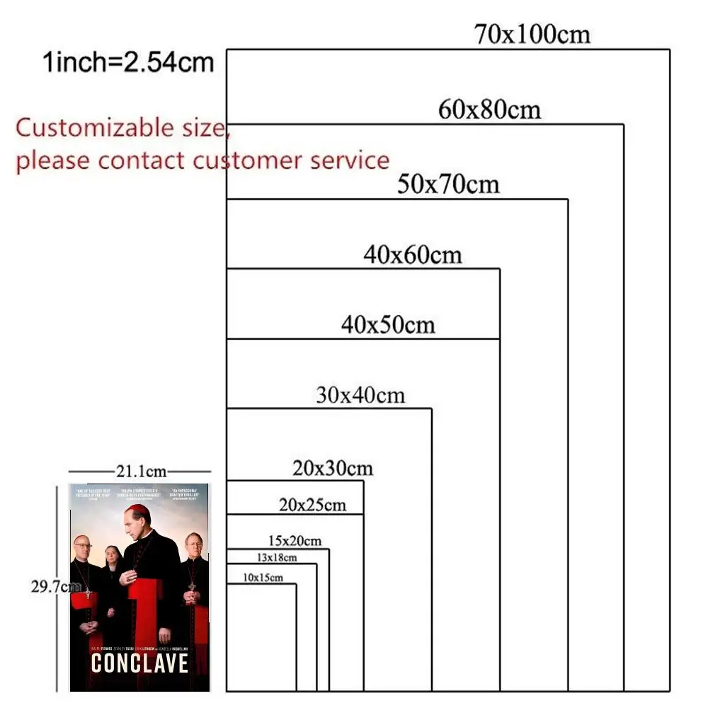C-Conclave ポスター 取り付け簡単 自己粘着式 HD 壁装飾 防水 耐引裂性 ホーム 寝室 完璧なギフト