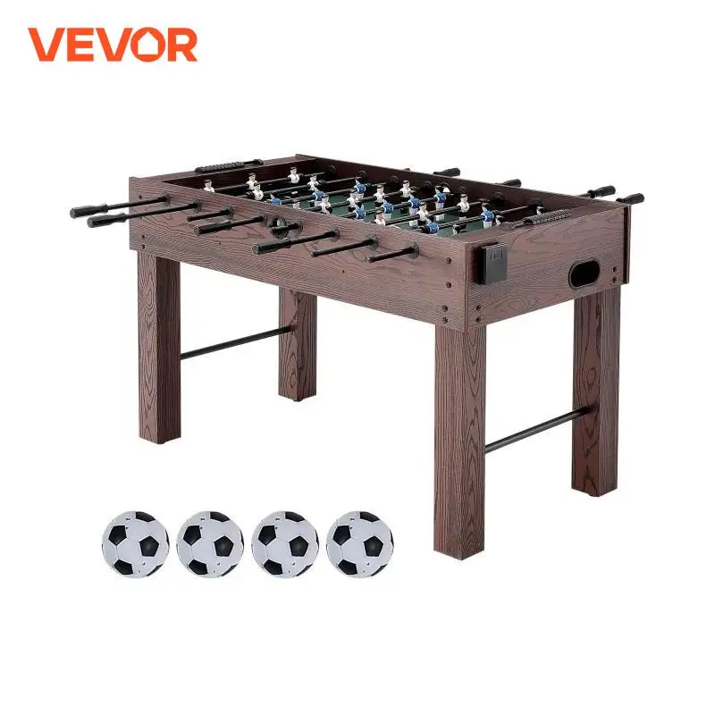 VEVOR meja Foosball, dalam ruangan ukuran penuh meja Foosball untuk sepak bola keluarga dengan Foosball meja Set termasuk 4 bola dan 2 pemegang cangkir