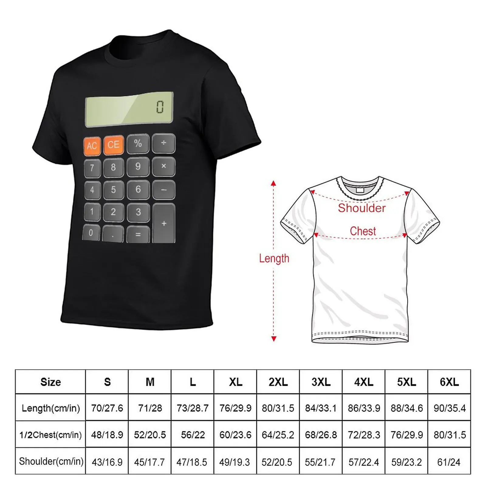 New Cool Funny Calculator Party and Halloween Costume Design T-Shirt Short sleeve tee sweat shirt summer clothes Men's t shirts