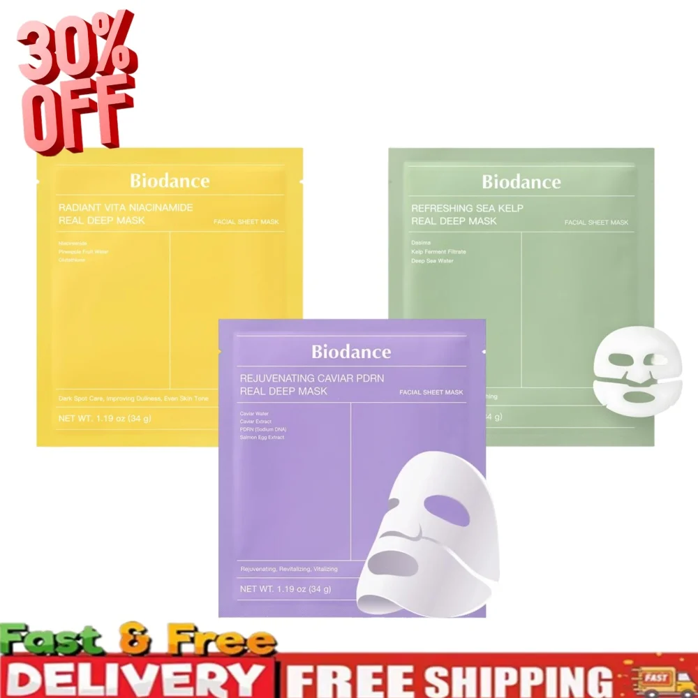 

BIODANCE Bio-Collagen Real Deep Mask Set - Korean Collagen Firming Anti-aging Hydrating Pore Minimizing Skin Care