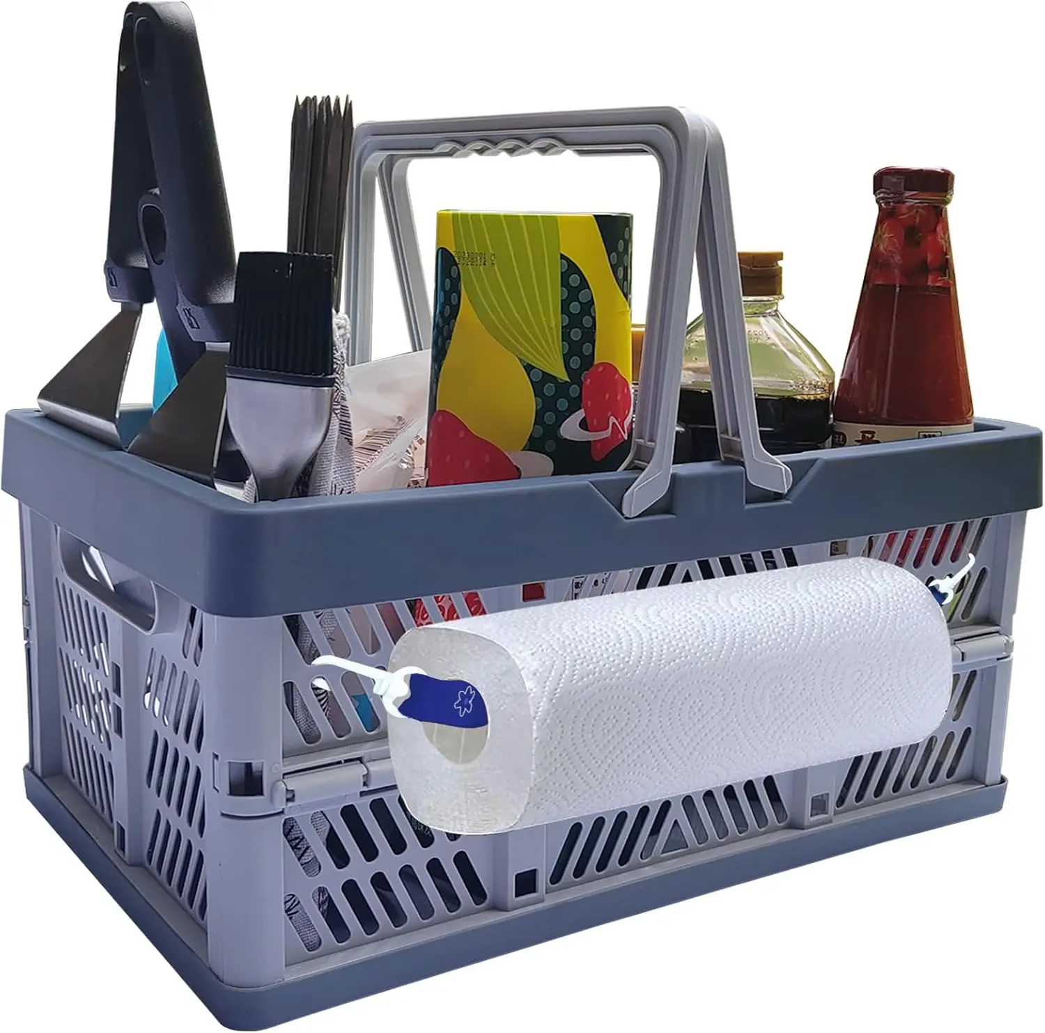 

BBQ Sauce&Tools Storage Basket it more convenient for you to carry barbecue sauce tools outdoors, on the beach, and on barbecues