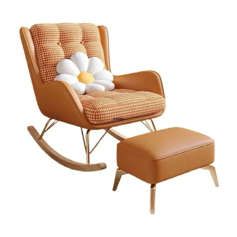 Light Luxury Home Rocking Chair Modern Simple Network Celebrity Lunch Chair Living Room Balcony Bedroom Lazy Sofa Chair Recliner