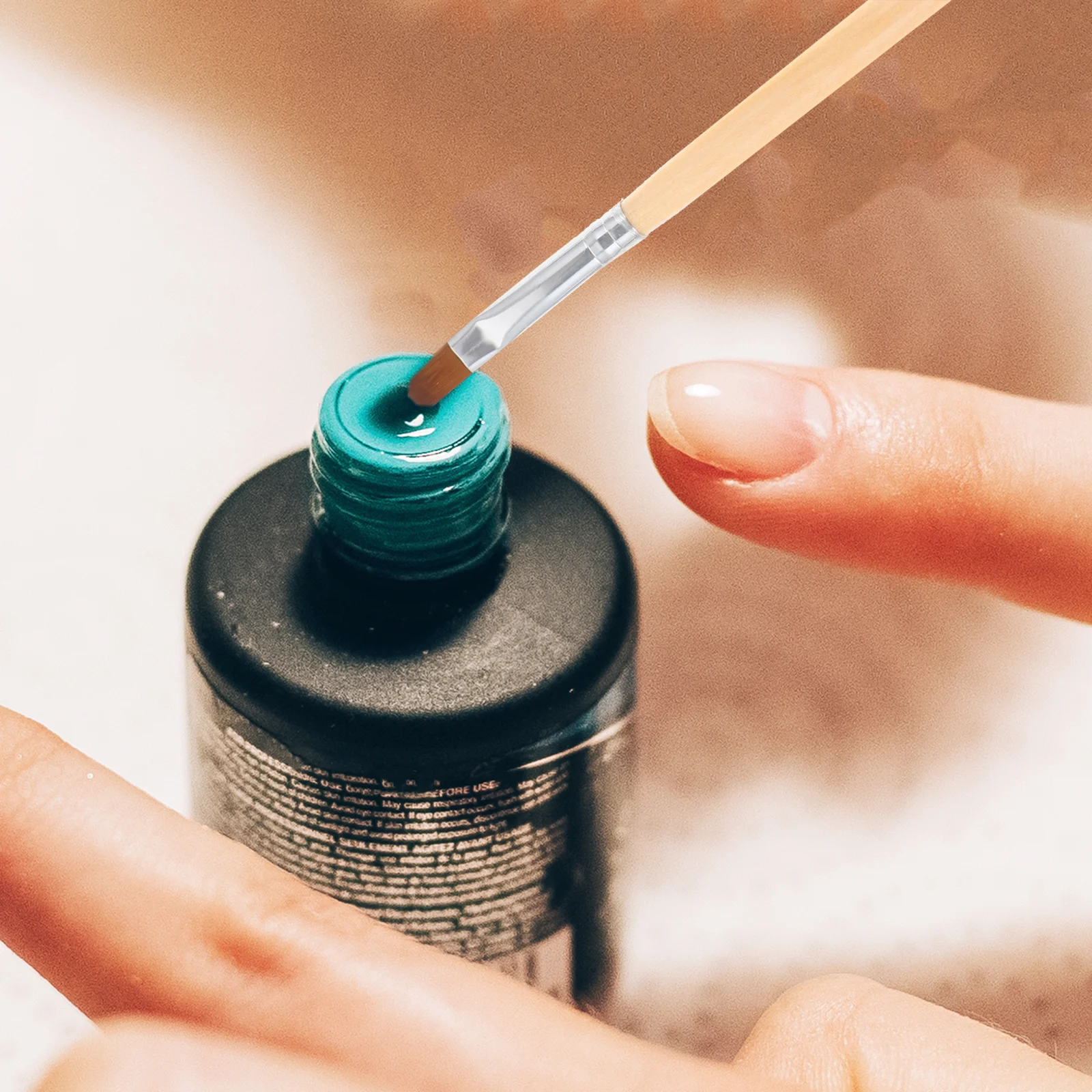 7 قطعة فرش فنية للأظافر شعيرات ناعمة مقاومة مزيل طلاء الأظافر خفيفة الوزن محمولة أنيقة مقاومة للاهتراء وقت خدمة طويل للأظافر