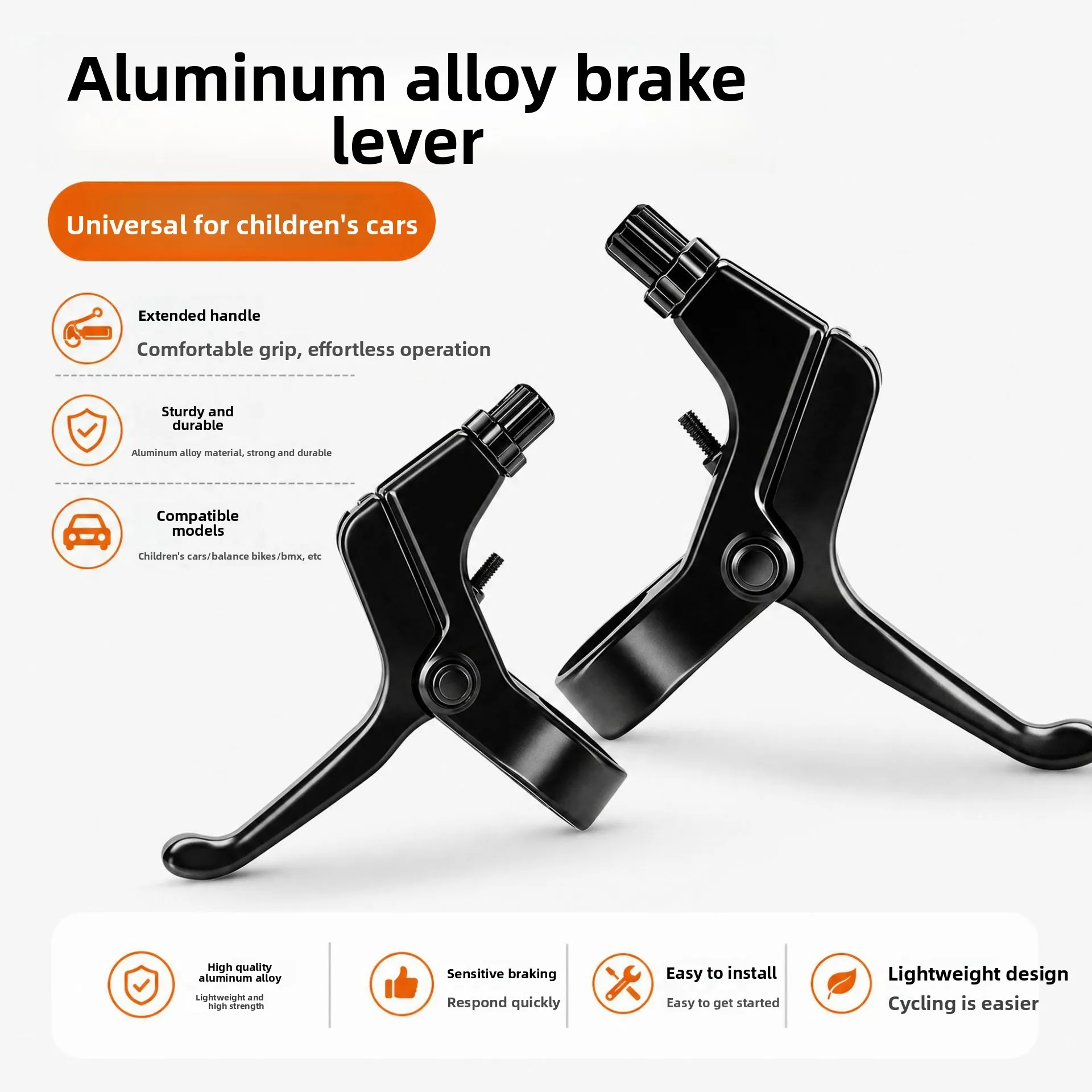 Aluminum Alloy Kids Bike Brake Lever Handle for Mountain Bicycle Children Cycling Safety