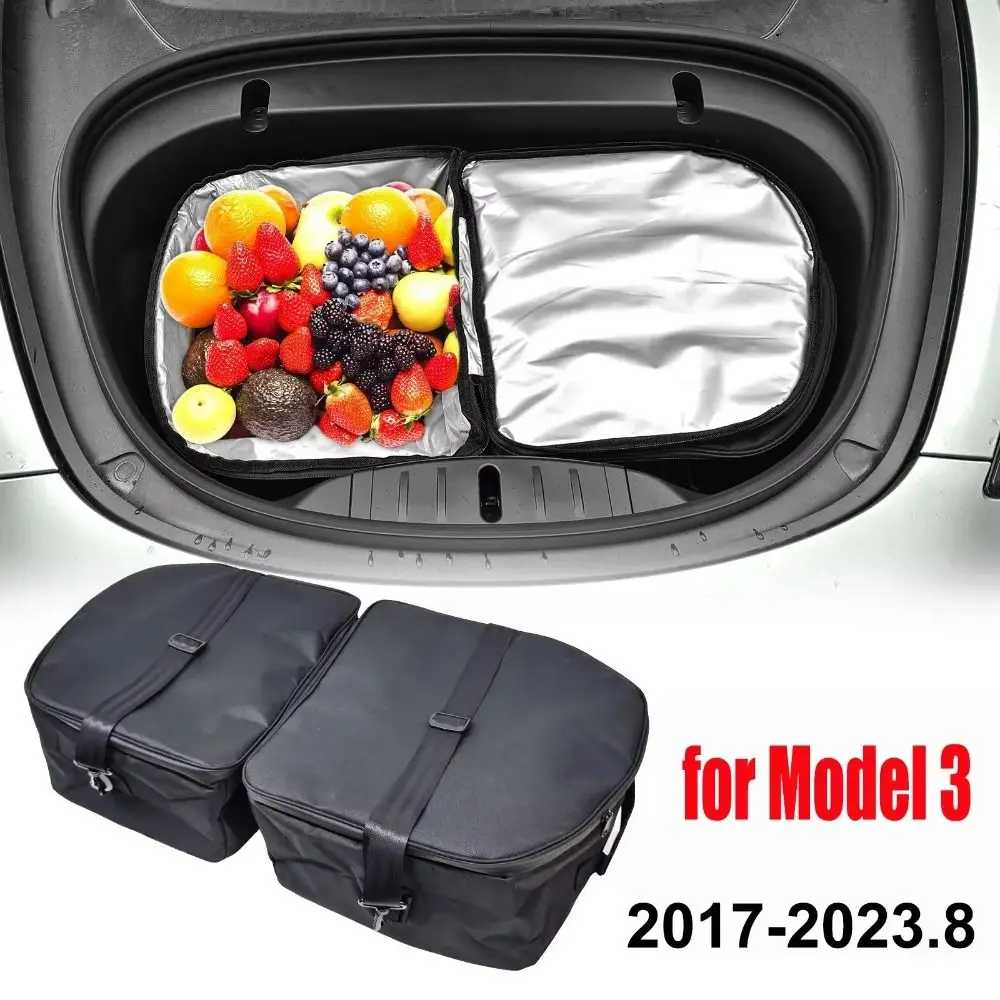

Oxford Cloth Insulation Bag Black Large Capacity Front Trunk Professional Storage Box for Model Y/Model 3 Auto Accessories