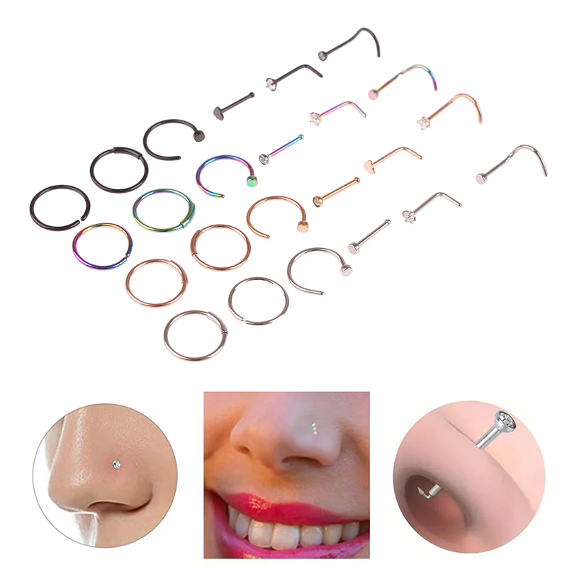 

Серьги-гвоздики в форме сердца и носа из нержавеющей стали