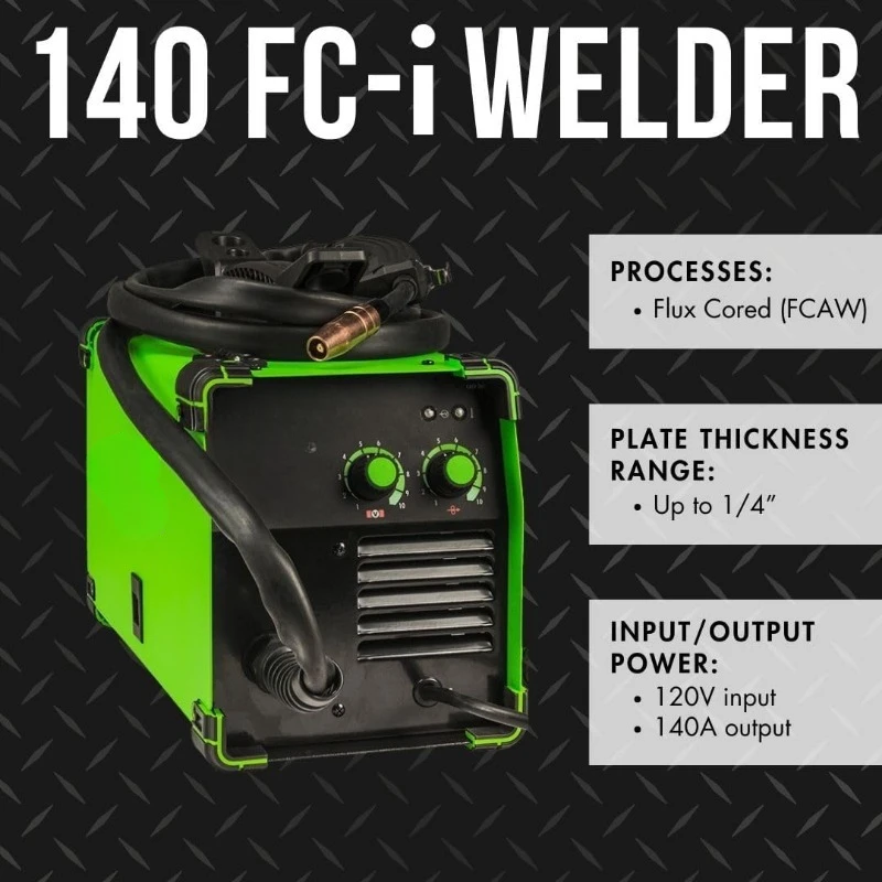 Easy Weld 140 Amp 120-Volt Flux-Cored Wire Feed Welder (No Gas Needed)