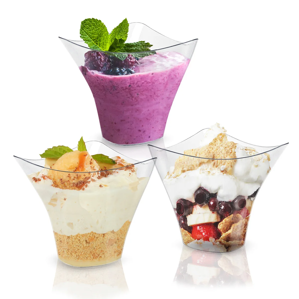 

10 Pcs x Home Party Disposable Tableware Supplies, 90ml Twisted Dessert Candy Cup