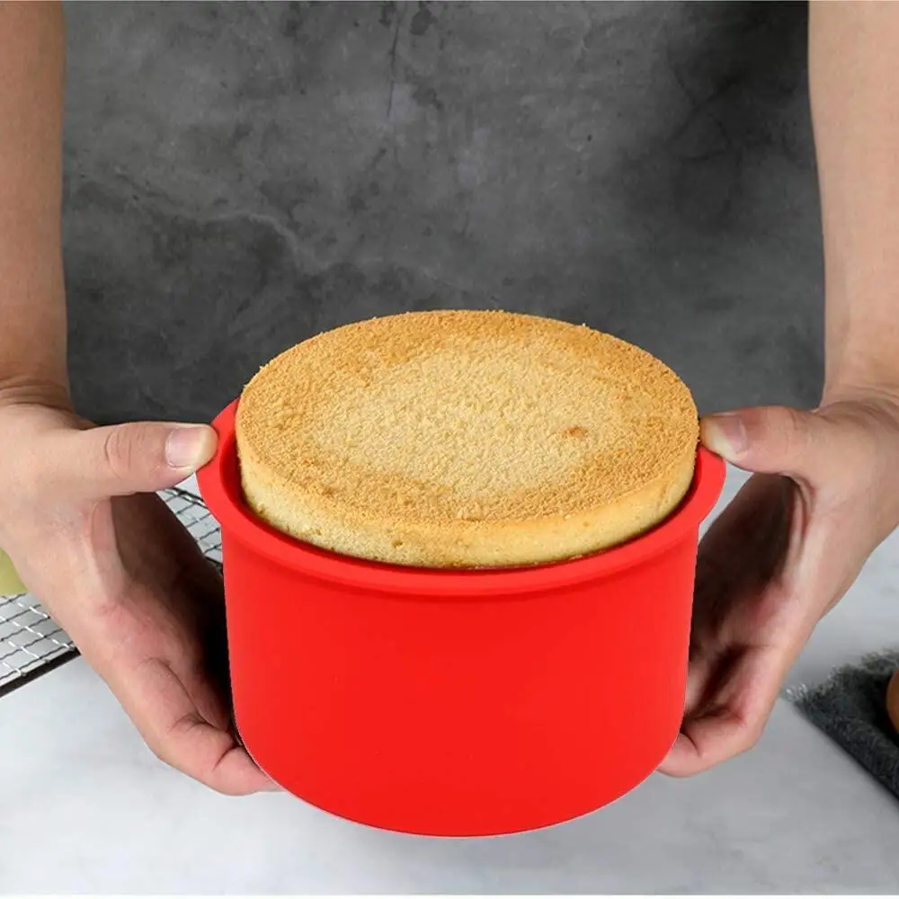 3pcs/Set Round Cake Pans Silicone Mini Cheesecake Moulds Heat Resistance Mini Angel Food Cake Pan For Baking       0901