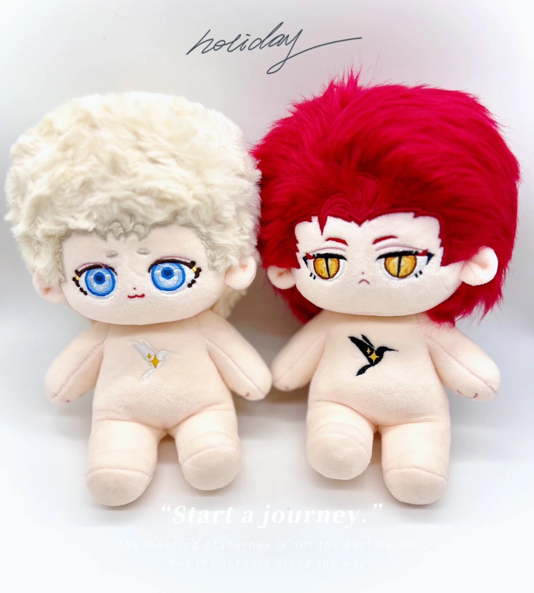 Anime Good Omens Crowley Aziraphale Monster Animal Stuffed Adorable 20cm Plushies Cotton Plush Doll Skeleton Body Toy Kids Gifts