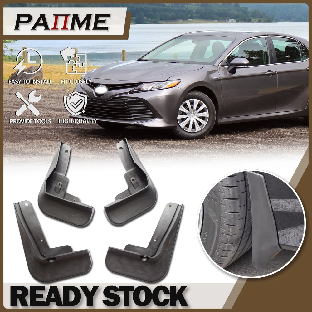 

4PCS Car Plastics Material Mud Flaps Splash Guards Fenders Mudguard for toyota camry 2018-2023 YC101020