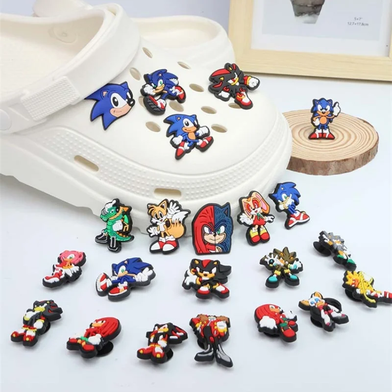 

Sonic Shoe Charms Series Shoes Charm Slipper Accessory Buckle Suitable for Clogs Decorative Sandal Christmas Gifts for Children