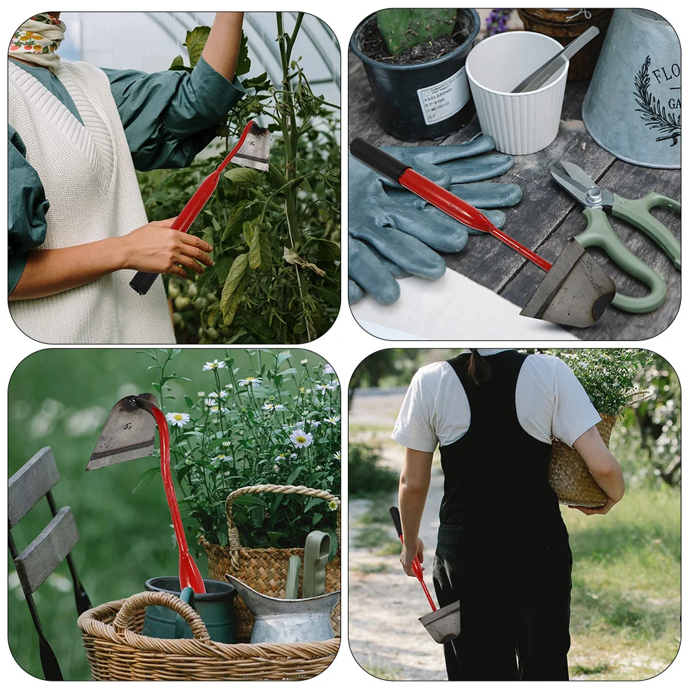 

1Pcs Portable Garden Hoe Strong High-Carbon Steel Hand Hoe for Efficient Weeding Comfortable Grip Labor-Saving Gardening Tool