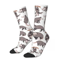 Happy Funny Men's Socks Hip Hop Kawaii Possum Opossum Sock Polyester Animal Graphic Women's Socks Spring Summer Autumn Winter