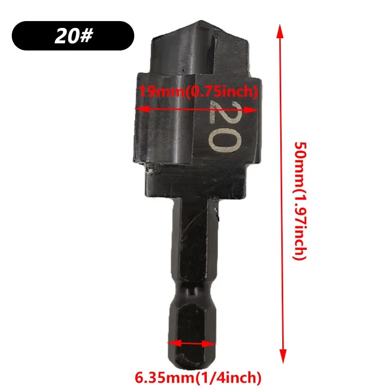 20/25/32mm PPR Lifting Stepped Drill Bit 1/4inch Water Pipe Expansion Drill Puncher Bit Hexagon Shank PPR Drill Bit Parts Tools