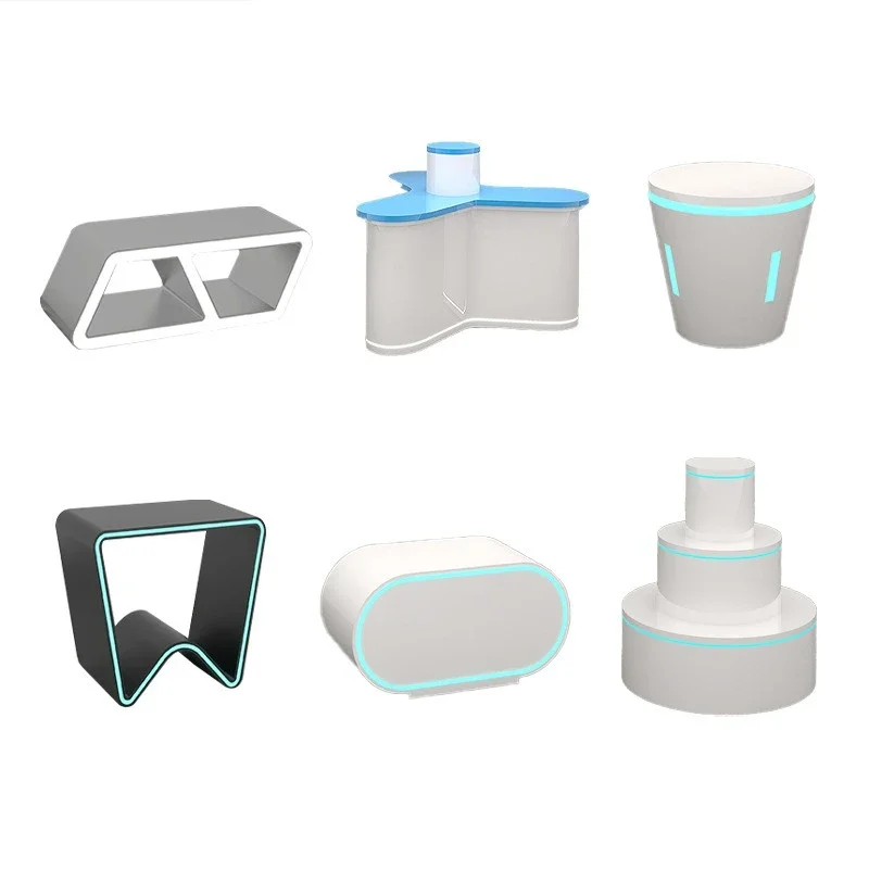 

Paint booth special-shaped showcase showroom experience table technological sense