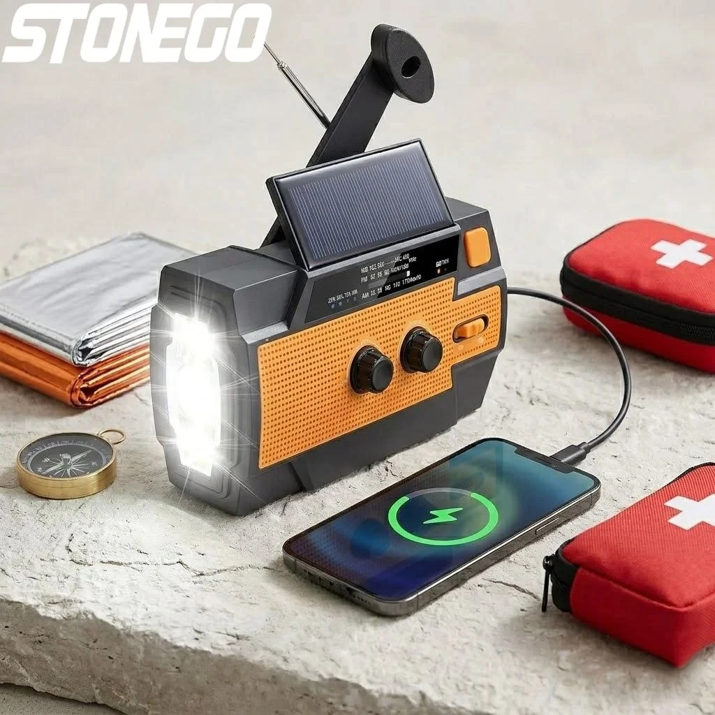 portable-emergency-solar-crank-radio-4000mah-am-fm-noaa-weather-radio-flashlight-phone-charger-sos-alarm