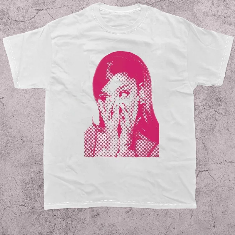 Retro Theme, A Pink Half Tone Dot Style Portrait Men's T-shirt Summer New Casual Unisex
