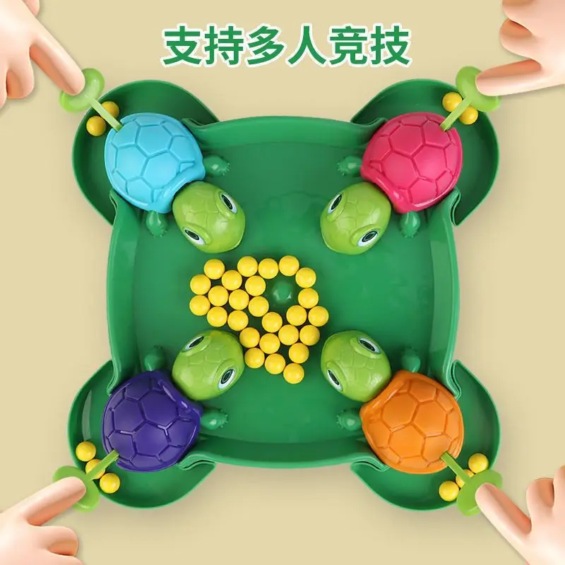 Turtle Eating Beans Frog Eating Beans Toy Parent Child Interaction Speed Turtle Children's Puzzle Board Game
