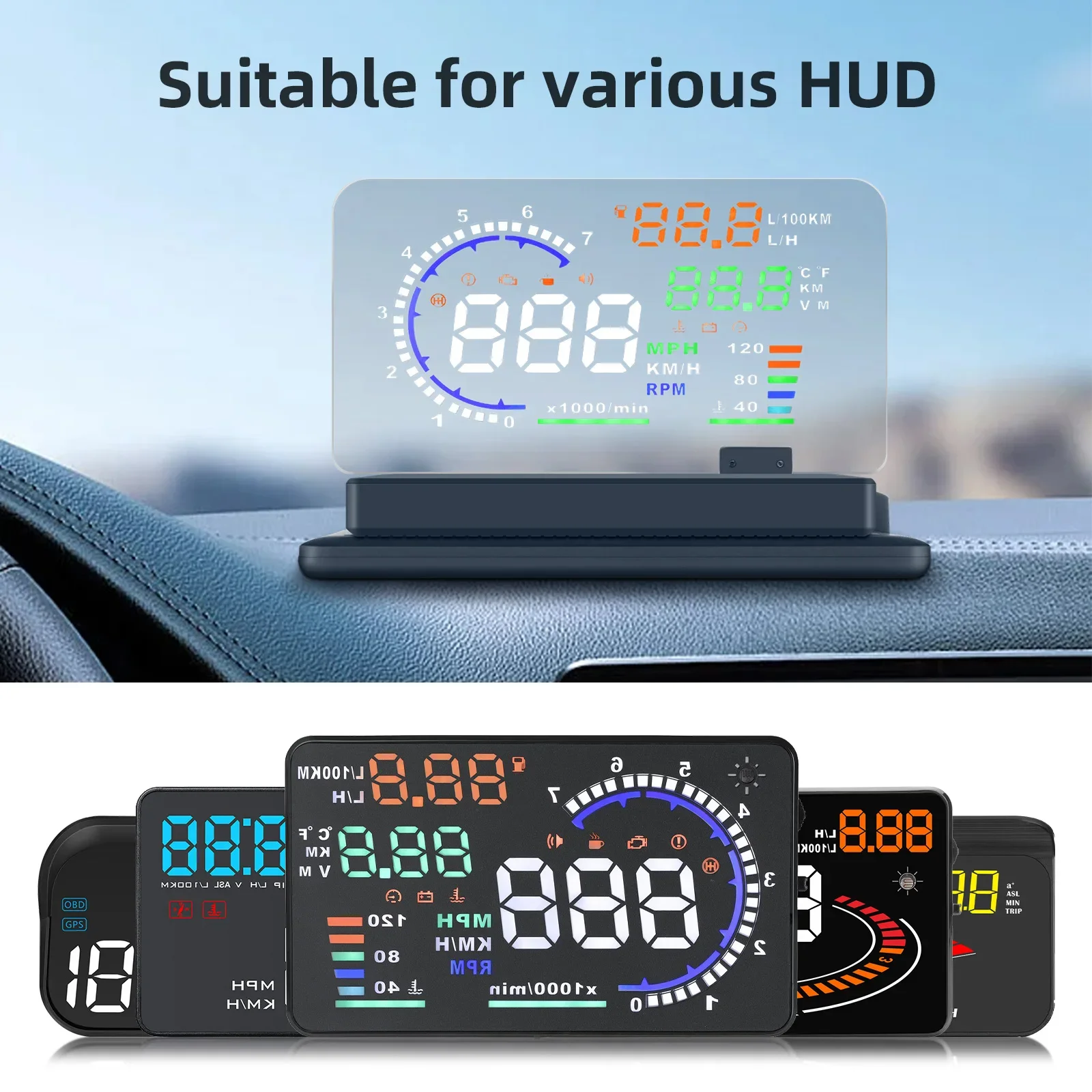 Windschutzscheiben-Projektor Smartphone-Halterung Display Head-Up-Display Wiederverwendbare Auto-Handyhalterung + HD-Bildreflexion – Detail 9