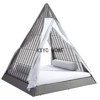 

Уличная креативная кровать для лежания, курортная кровать и завтрак, уличная мебель из ротанга, вилла, садовый диван