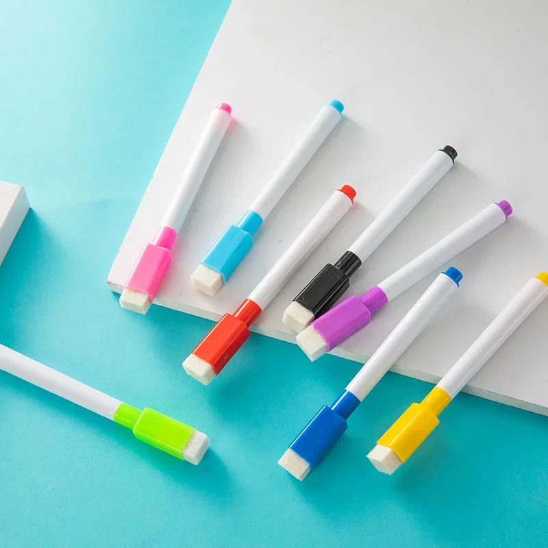 8 Colors Erasable Magnetic Whiteboard Marker Pen Blackboard Marker Chalk Office School Art Marker Stationery