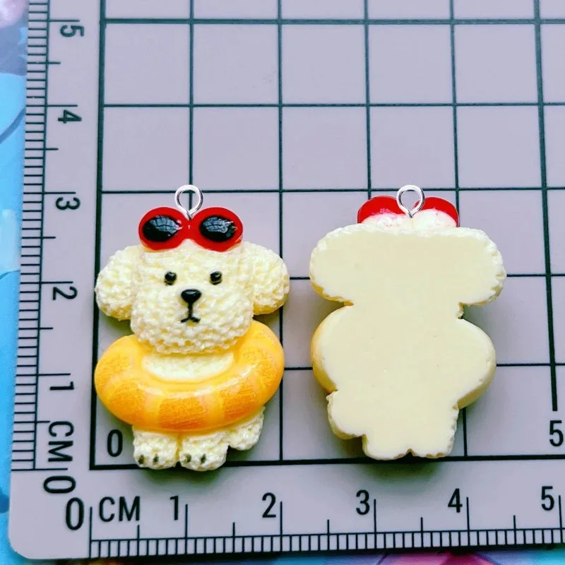 10pcs Cute European Puppy Dog Resin Charms Animal Pendants For DIY Handmade Earring Keychain Jewelry Making Findings
