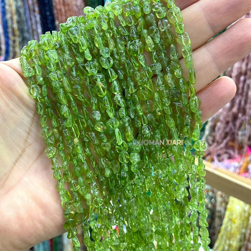 4-6mm Irregular Raw Gem Natural Stone Smoky Quartz Loose Spacer Beads for Jewelry Making Diy Bracelets Charms Accessories 15'' view 5