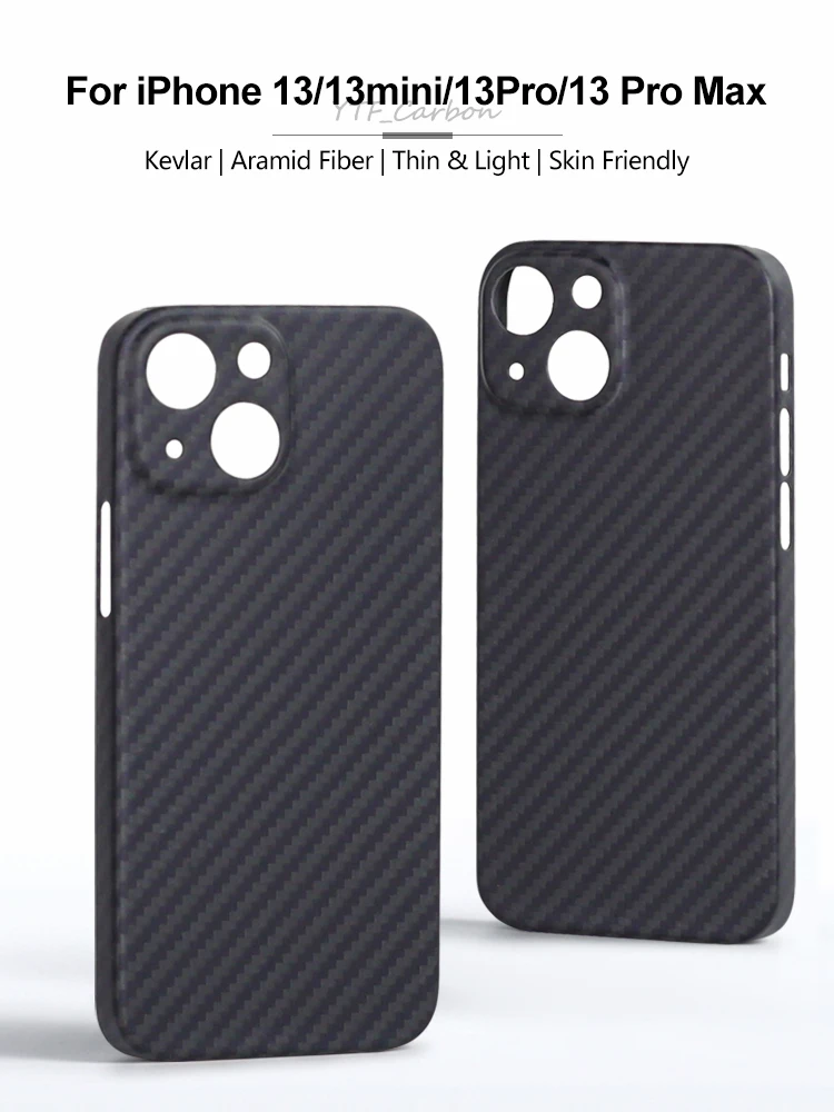 YTF dla iPhone'a 13 /13 Pro/13 Pro Max Etui na telefon komórkowy Ultracienkie etui na telefon z aramidu i kevlaru Magnetyczne etui na iPhone'a 13 Mini — zdjęcie produktu 7