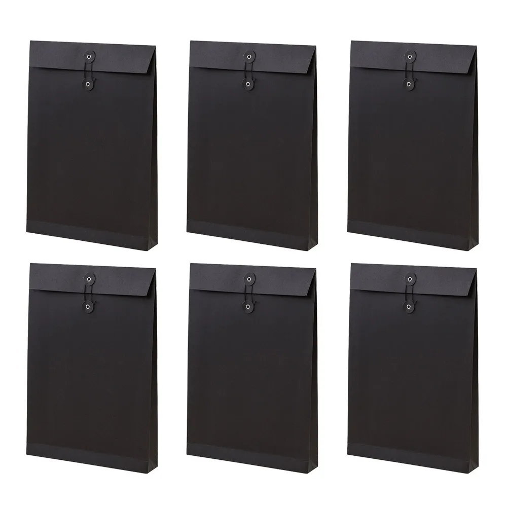 

6 шт., черная сумка для документов формата А4, органайзер для хранения бумаг, сумка для хранения документов, чехол для документов для деловых поездок и офиса