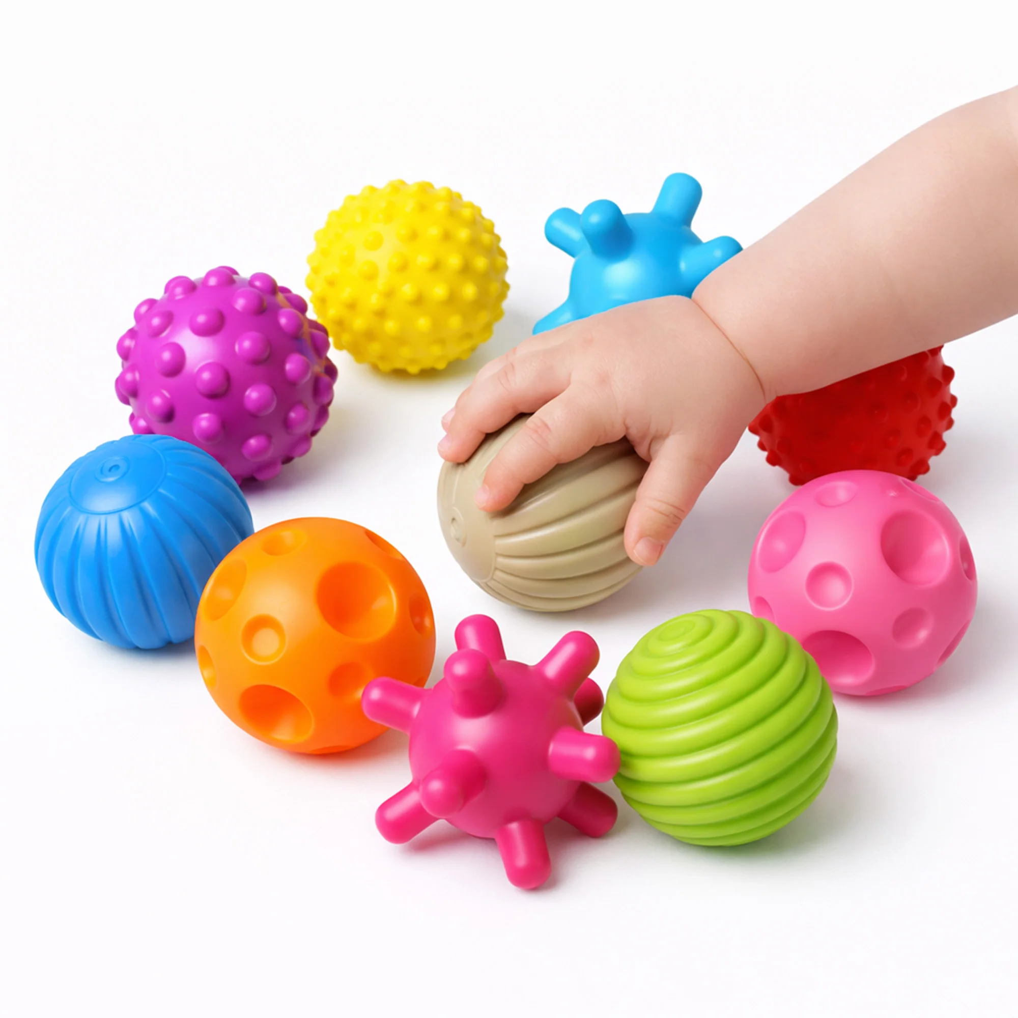 10PCS Sensory Balls for Toddlers 1-3 Baby Toys 6-12 Months Soft Textured Balls, Safe Teething Toys for Boys Girls Montessori Gifts — Generic
