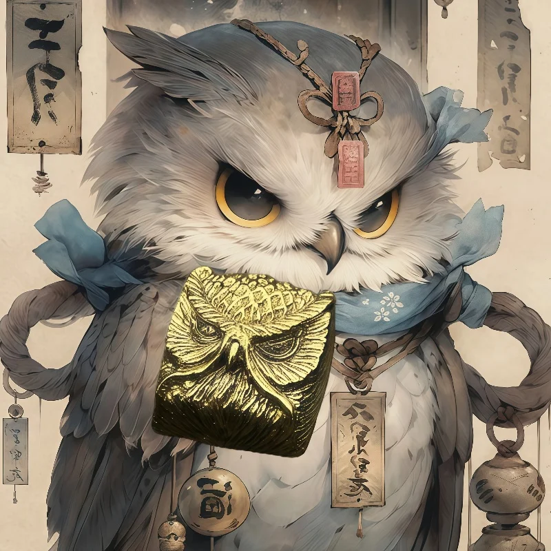 Owl Themed Keycap Original Pure Copper Personalized Metal Material Cross Axis Hole Single Piece Secondary Molding Process Cool