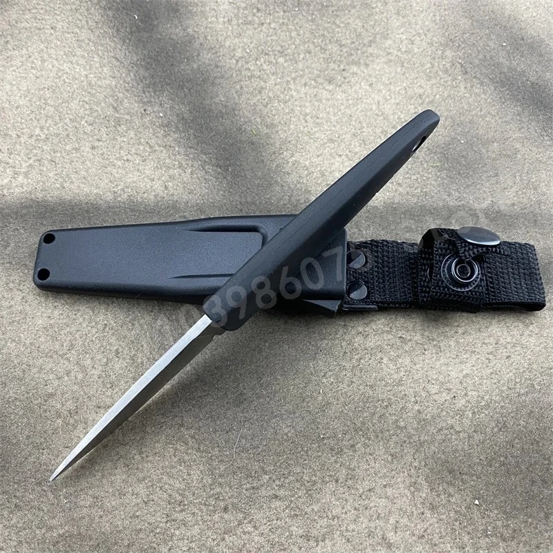 بعقب ملحومة سكين مستقيم 7Cr13Mov شفرة ABS مقبض بلاستيكي المحمولة المنزلية الفاكهة EDC حمل على سكينة أدوات هدايا الرجال #4
