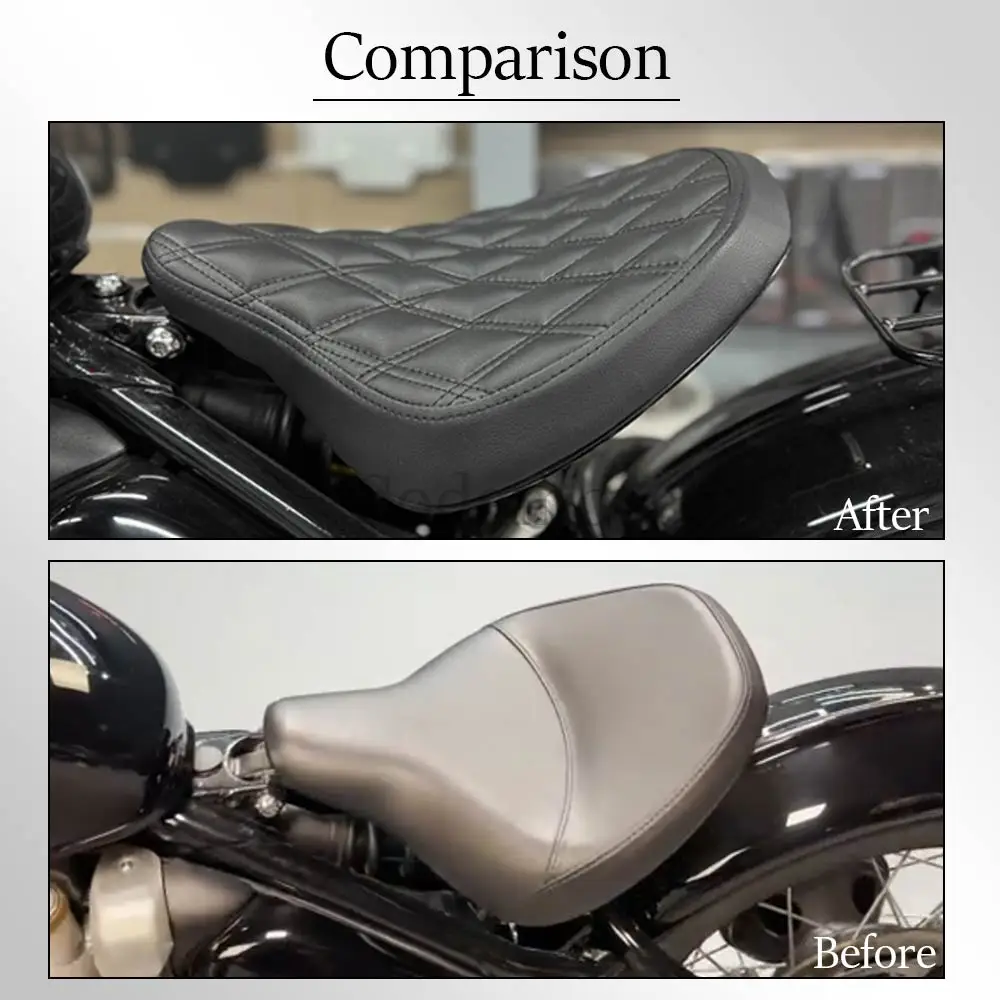 دراجة نارية الملحقات 1 قطعة غطاء وسادة المقعد الأمامي الأسود ل انتصار بونفيل بوبر 2017 2018 2019 2020 2021 2022 2023 2024 25