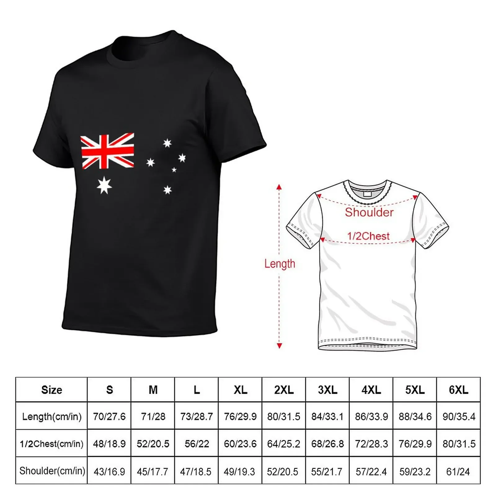 Australian Flag \t T-Shirt boys animal print graphic shirts Aesthetic clothing plus size tops mens cotton t shirts