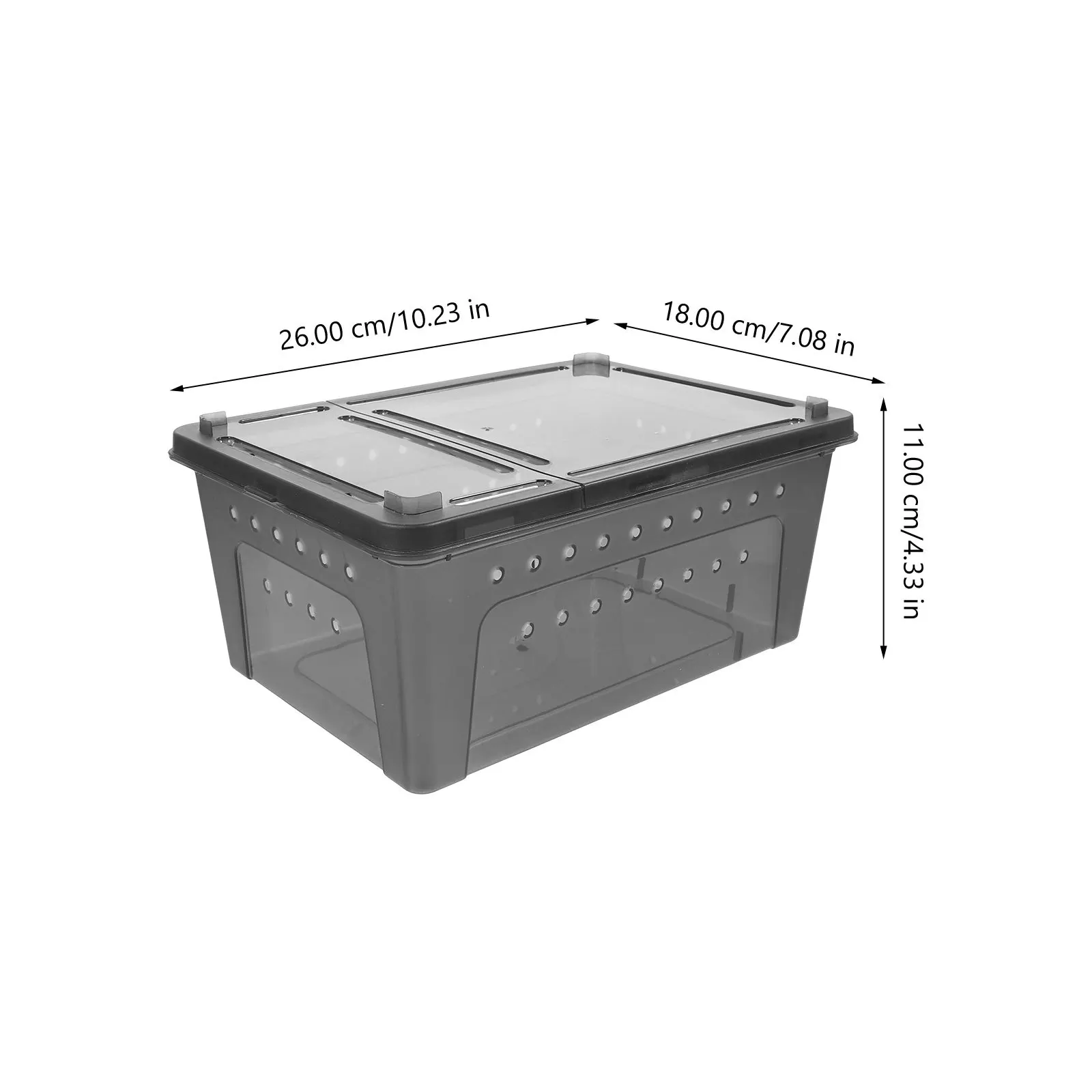 

Reptile Feeding Box Breathable Durable Spider Gecko Tank Creative Breed Container Practical Enclosure For Tarantula Snail Lizard