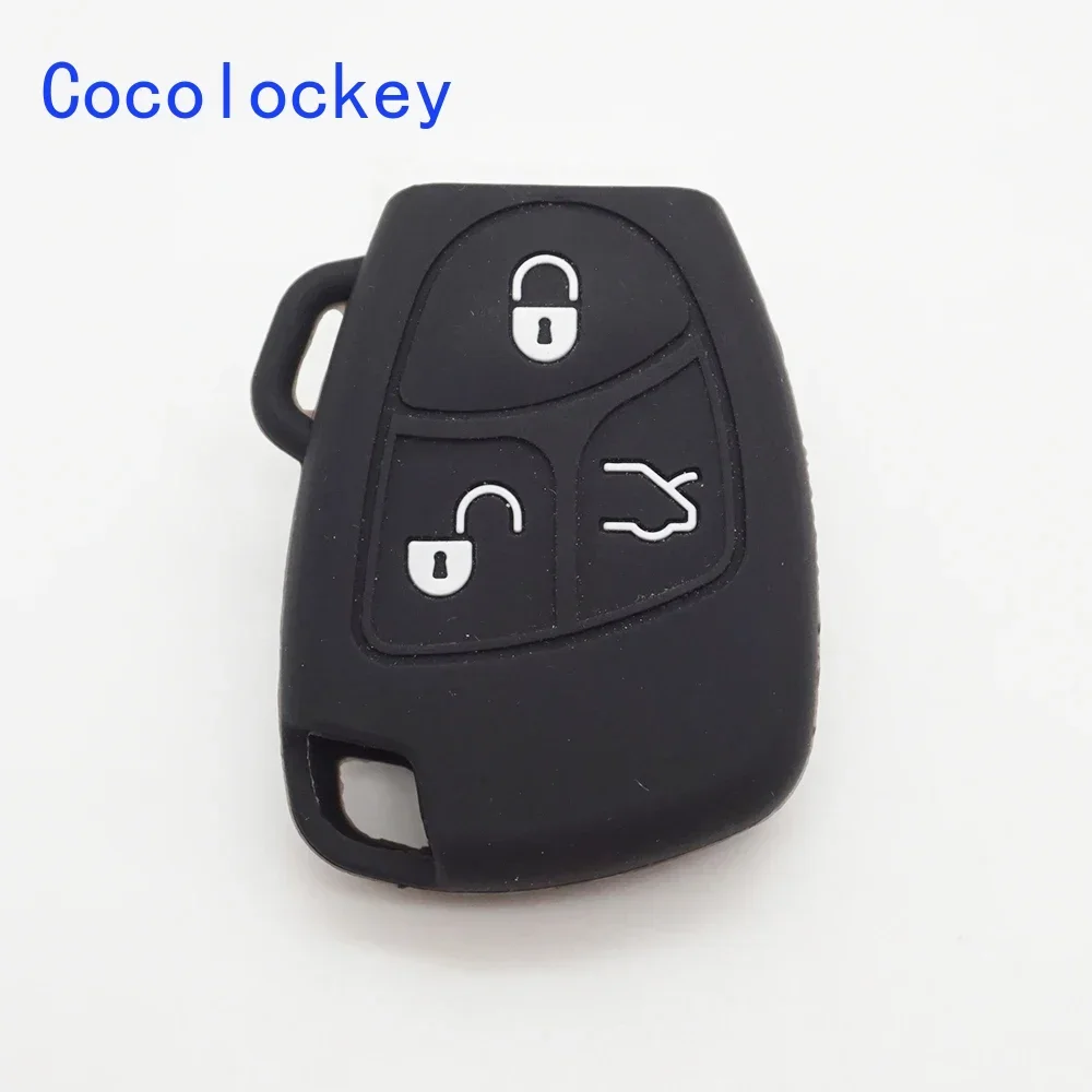 

Cocolockey Silicone Car Key Cover Rubber Key Fob Case Holder Fit for MB A CLASS W169 B C E S R C200E 260L GLK300 NO LOGO