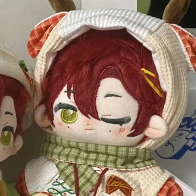 Genshin Impact Shikanoin Heizou 20CM Cosplay muñeco de peluche orejas cuerpo vestir Plushie figura  marioneta juguetes regalo