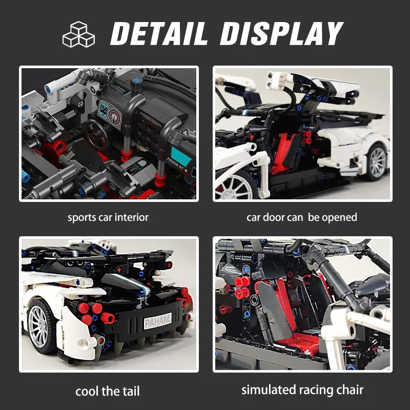 Technical 1:14 Sport Car Pagani Zonda Supercar Model Building Blocks High-Tech City GT Racing vehicle Bricks Toys For Kids Gifts